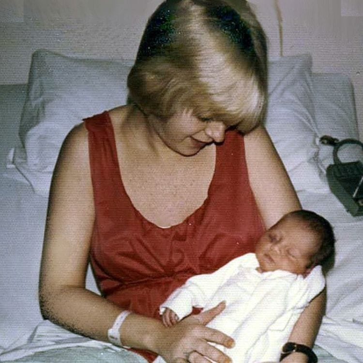 Duff Goldman in Mom's Arms Days After Birth
