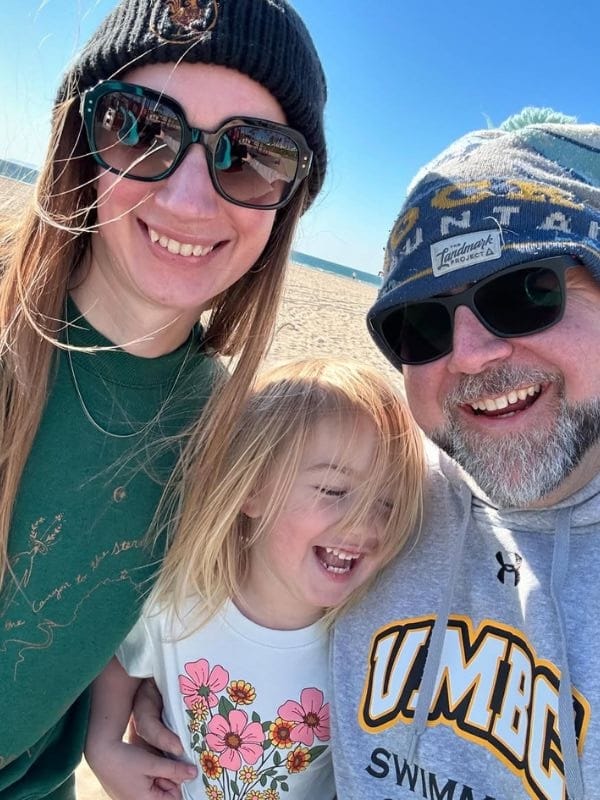 Duff Goldman with wife and daughter