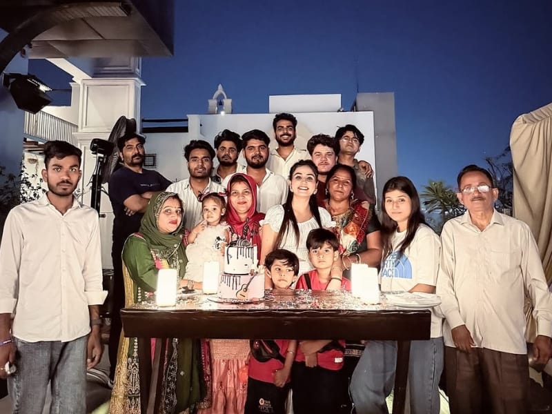 Renuka Panwar with family at birthday party