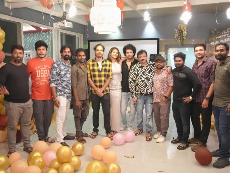 Aaradhya Devi with Ram Gopal Varma and team