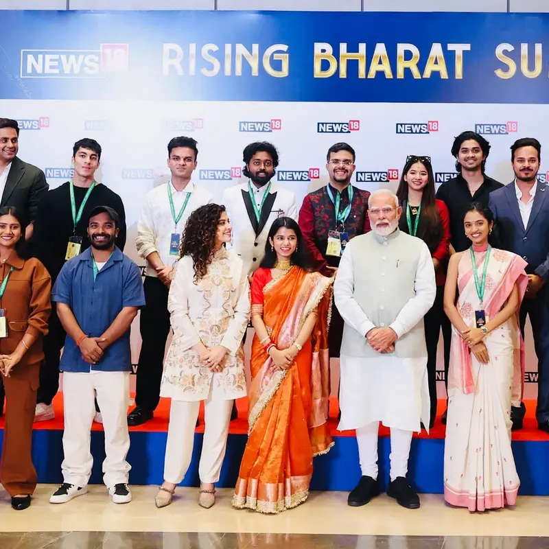 Adarsh Anand in Rising Bharat event with Narendra modi