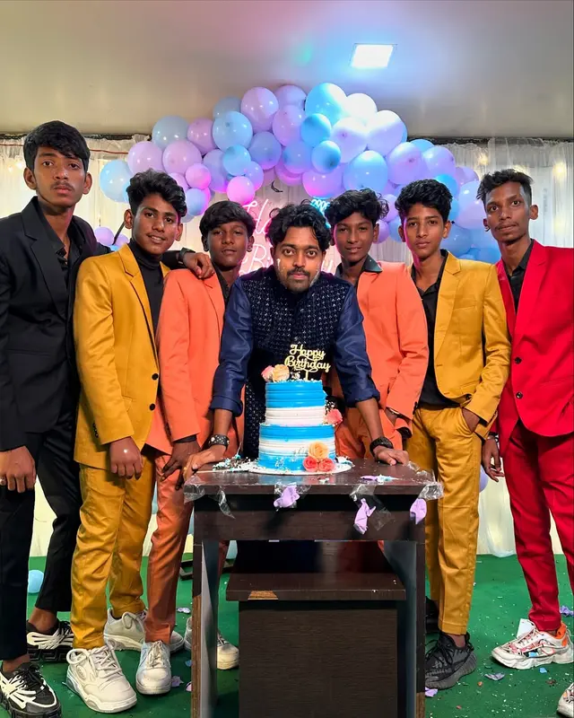 Adarsh Anand with his bachha party
