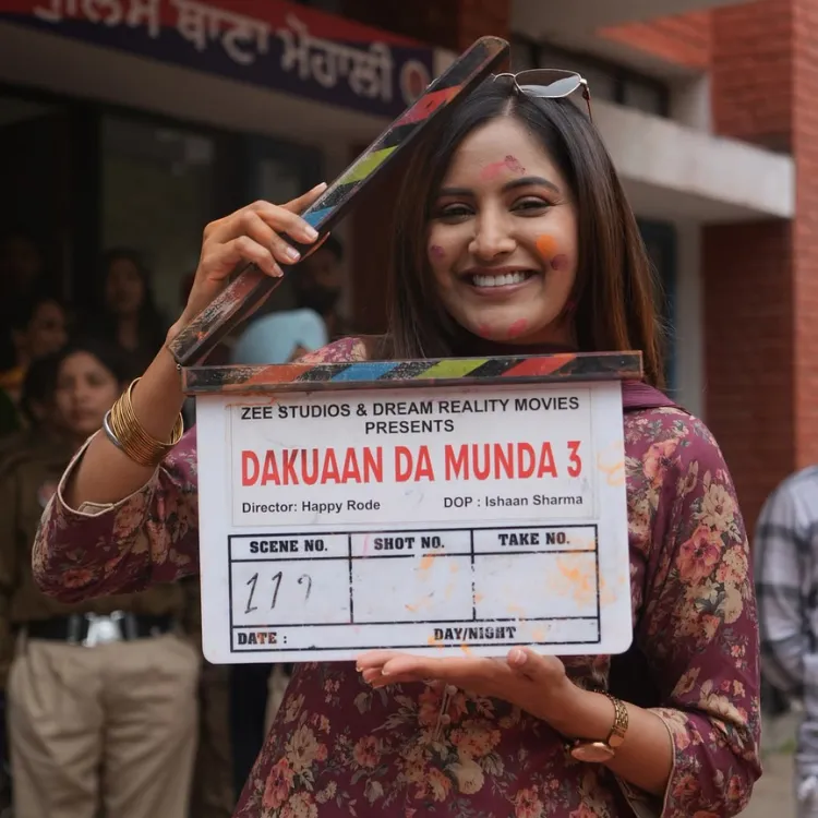 Baani Sandhu at shooting time