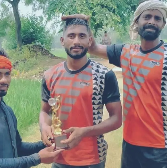 Brijesh Solanki after winning a local kabaddi Match