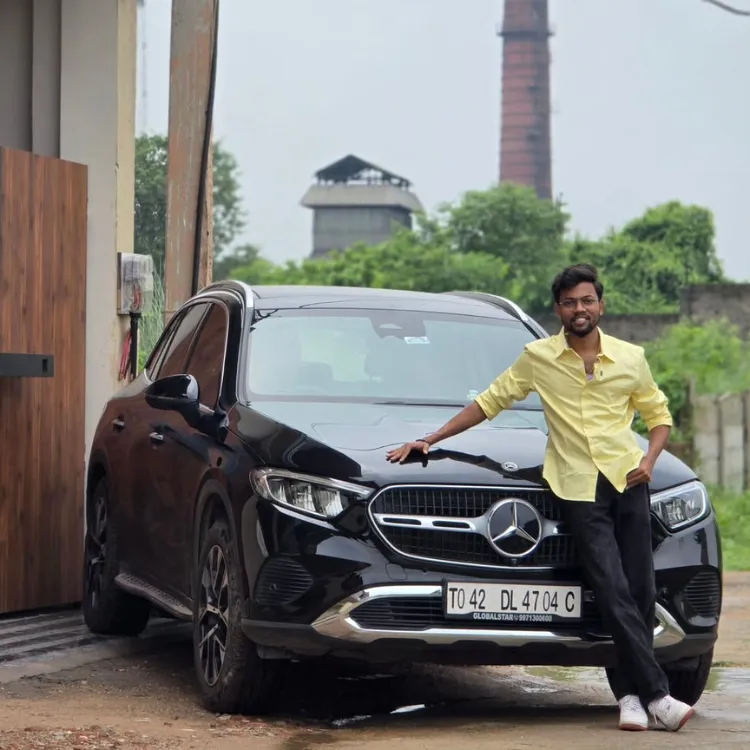 Manoj Dey with his new Car