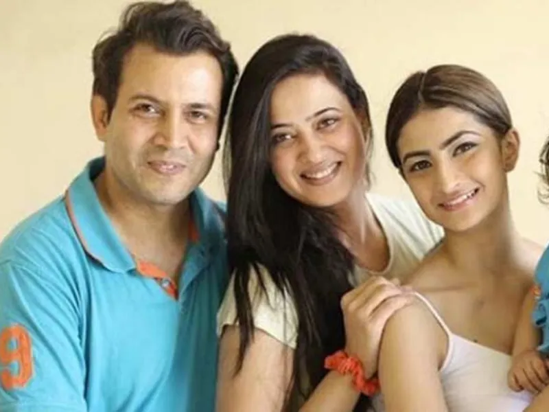Raja Chaudhary with ex wife Palak tiwari and daughter Palak Tiwari