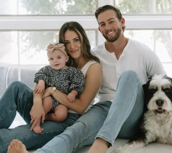 Ryan McMahon with wife and kid
