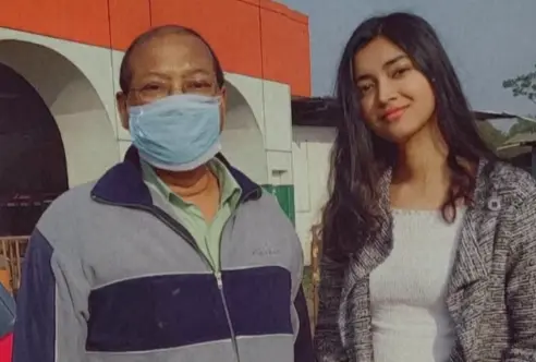 Shaswati bala with Father