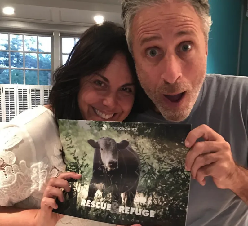 Tracey McShane and Jon Stewart