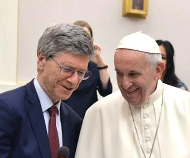 Jeffrey Sachs with pope