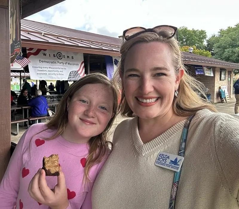 Kelda Roys with daughter