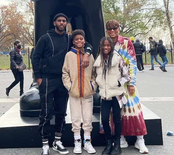 Jada Crawley with Chrish Paul and children Christopher Emmanuel Paul II and Camryn Alexis Paul