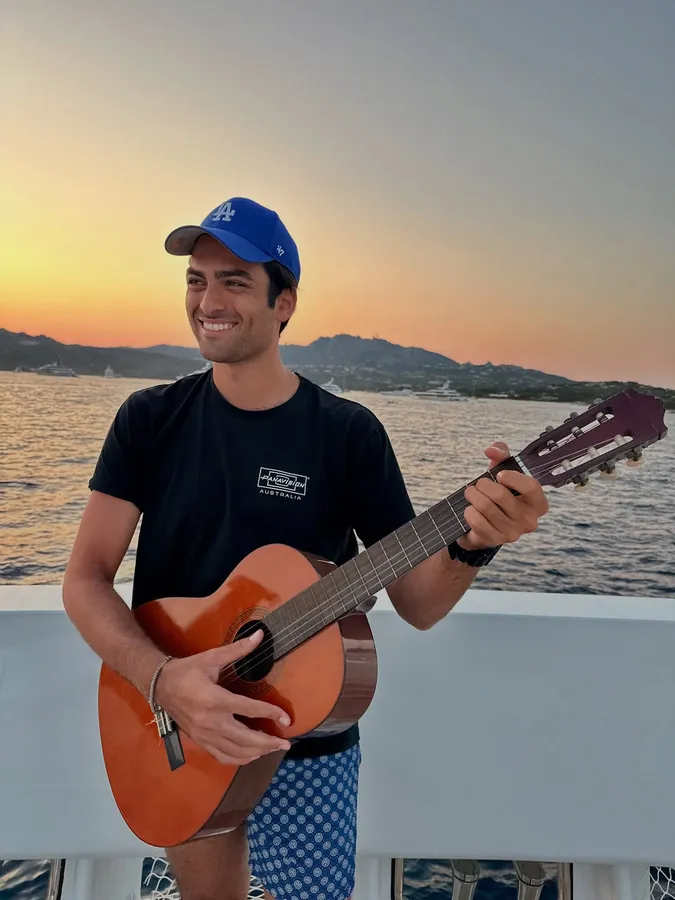 Matteo Bocelli with guitar