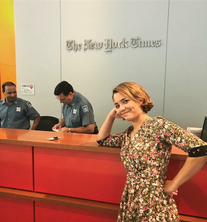 Natalie Kitroeff at New yourk times office, 2017