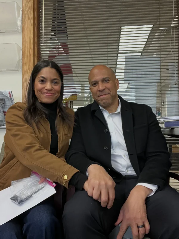 Alexis Lewis and Cory Booker