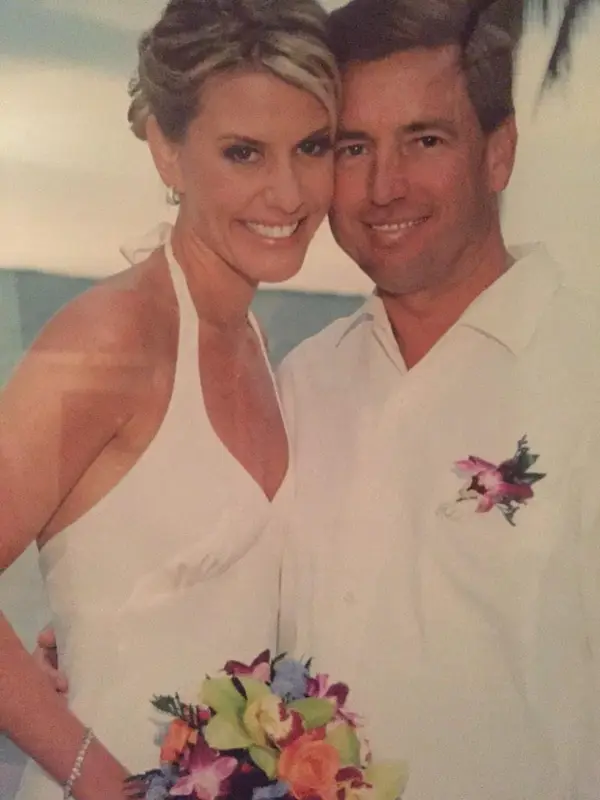 Karen Drew with Husband Paul Gorcyca (Wedding day Photo, 2008)