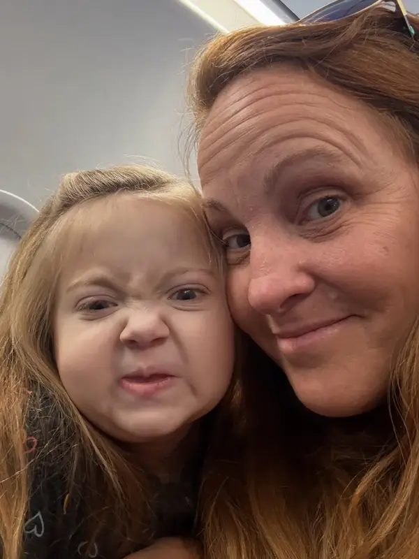 Hannah Strickland with her mom