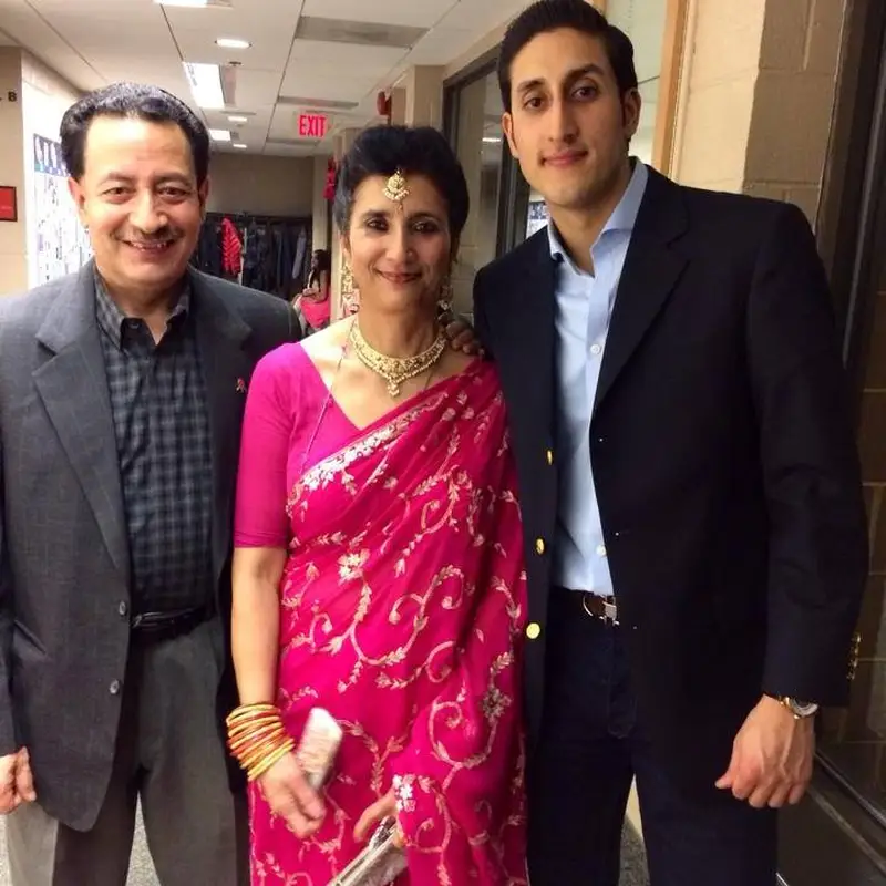 Chirayu Rana with Mom Dad
