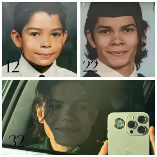 Fabio Jackson photo at the age of 12, 22 and 32