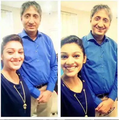 RJ Mahvash old Picture with Journalist Ravish Kumar