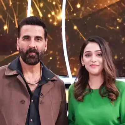 RJ Mahvash with Bollywood Actor Akshay Kumar