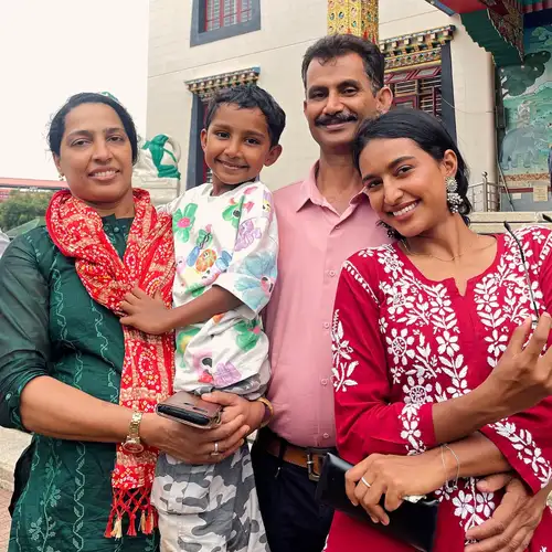 Rida tharana with Mom and Dad, 2023