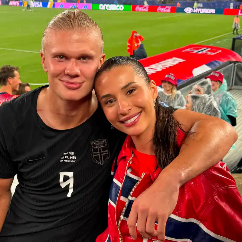 Isabel Haugseng Johansen and Erling haaland Photo
