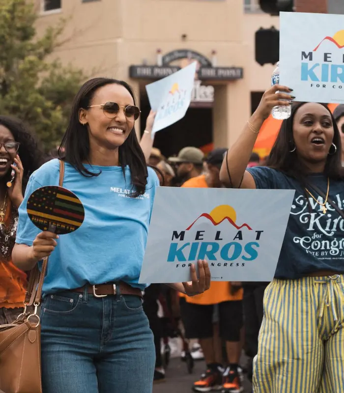 Melat Kiros - Age, Relationship, Ethnicity, Congress 1 Congressional Candidate Melat Kiros Campaigning