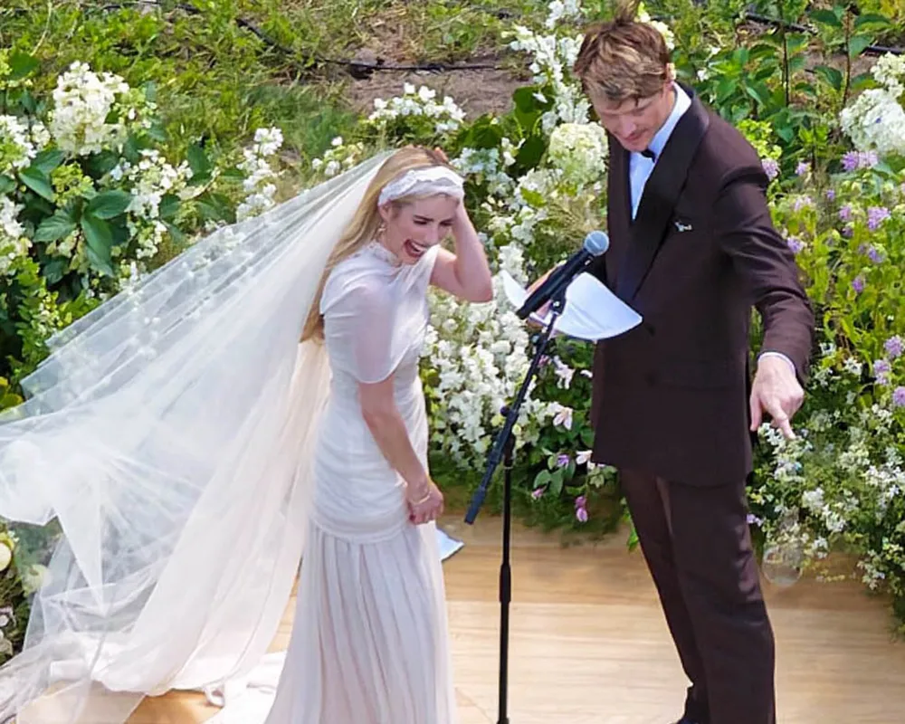 Emma Roberts and Cody John wedding image