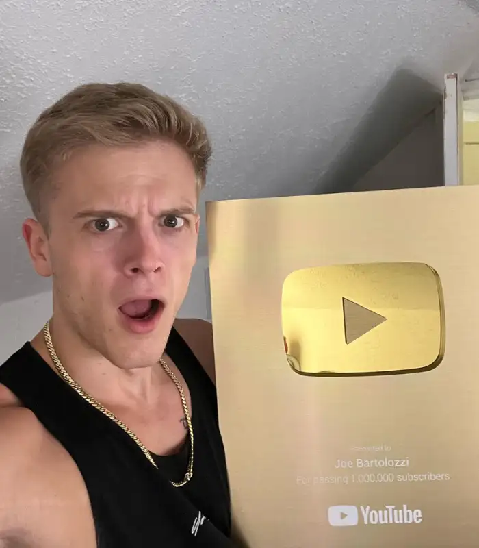 Joe Bartolozzi with Youtube Play Button
