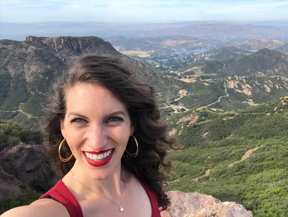 Kathryn Krick at the God's Seat Overlook in Los Angeles