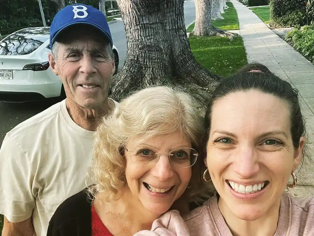 Kathryn Krick with Her Parents in Los Angeles