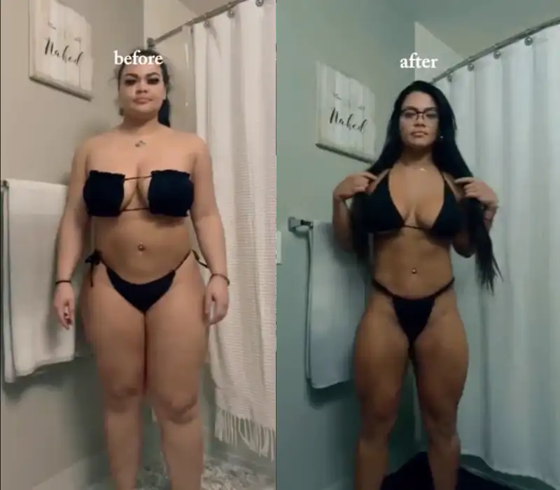 Nicole Ripoll Martinez Photo side by side Before and Arter