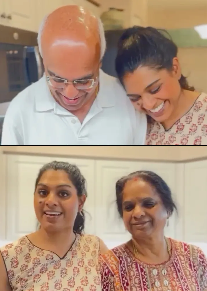 Aishu Challa Leitz (MasterChef) Biography - Age, Family 3 Aishu Challa pictured in a photo collage alongside her mother and father