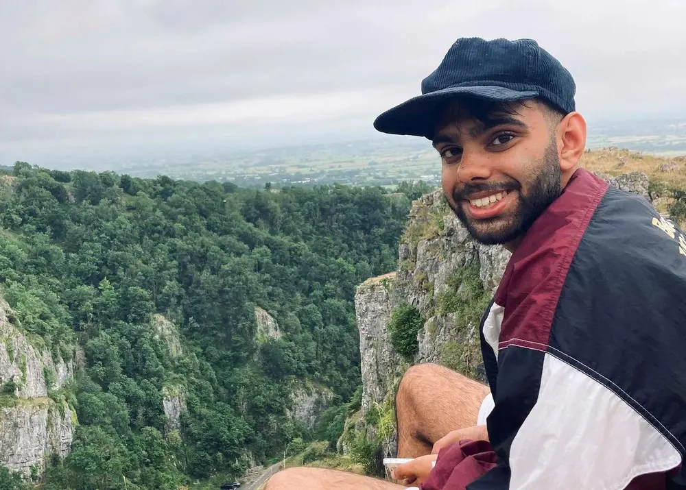 Anish Kumar taking in the mountain breeze