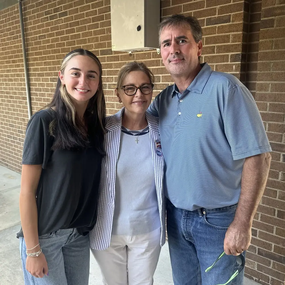 Darline Graham Biography - Husband, Age, Background 2 U.S. Senator Darline Graham voting with her husband Larry Nordone and daughter at a polling place