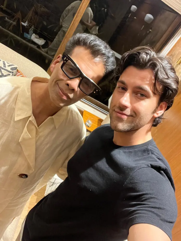 Actor Rohed Khan with filmmaker Karan Johar
