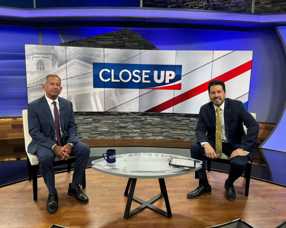 Anthony DiLorenzo and Adam Sexton on the Set of WMUR Close-Up