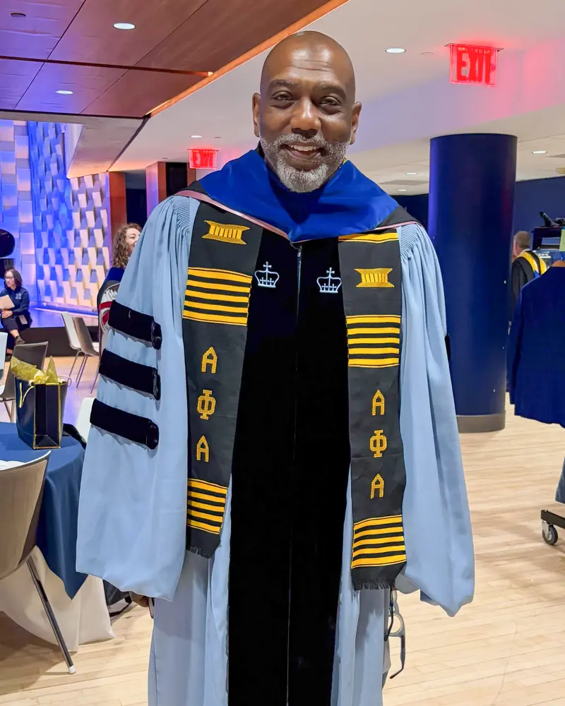 Basil A. Smikle Jr. in Columbia University Doctoral Regalia